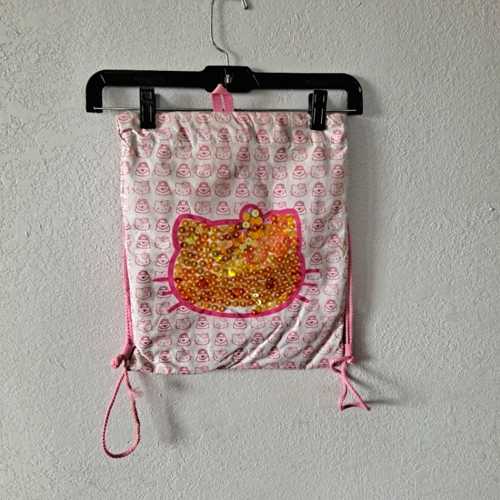 Hello Kitty Sequin Drawstring Backpack